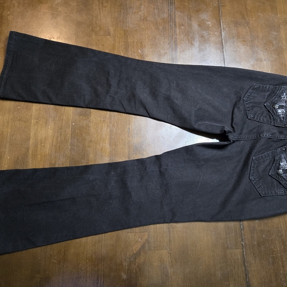 Miss Me Black Flare Jeans - Picture 1 of 4